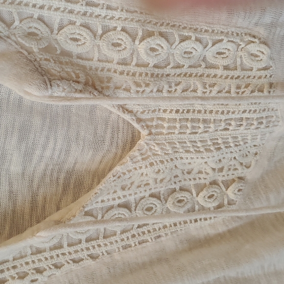 Maurice's Cream Boho Tie Tank ~ L - Picture 4 of 4